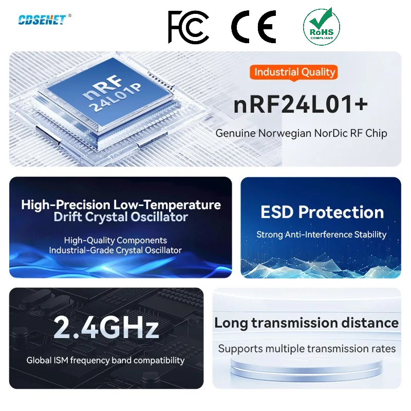 2pcs nRF24L01+ PA LNA 2.4GHz W - Smart Home Module Iot recension och pris