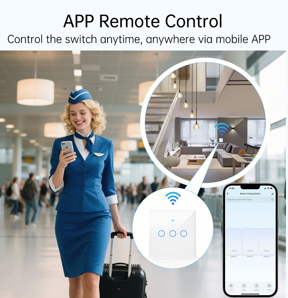 WiFi RF 433mhz Touch Wall Ligh - Smart Relay Tuya recension och pris