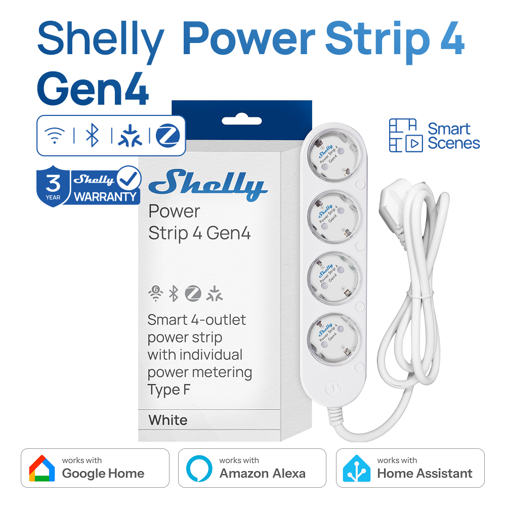 Shelly Power Strip 4 Gen4 Smar - Shelly Plug recension och pris